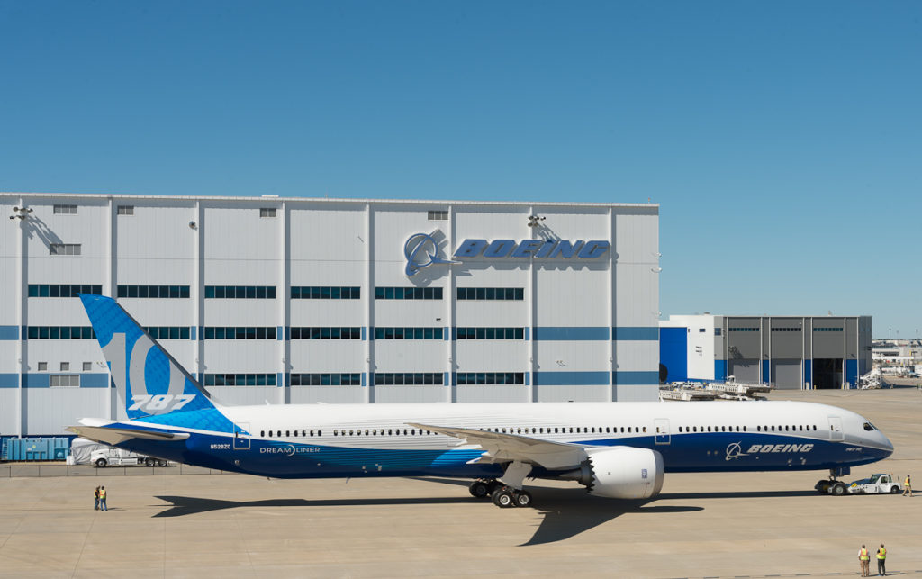 Avião Boeing 787-10 Rollout