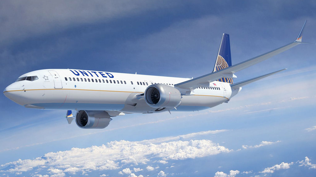 Avião Boeing 737 MAX 9 United Airlines