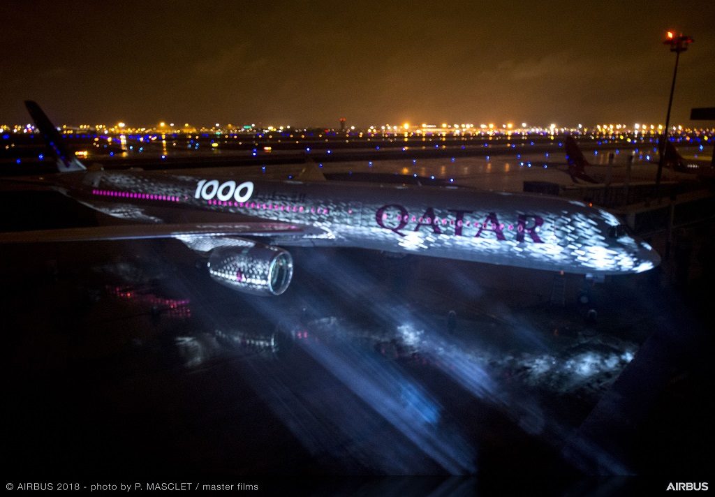 Avião Airbus A350-1000 Qatar Airways