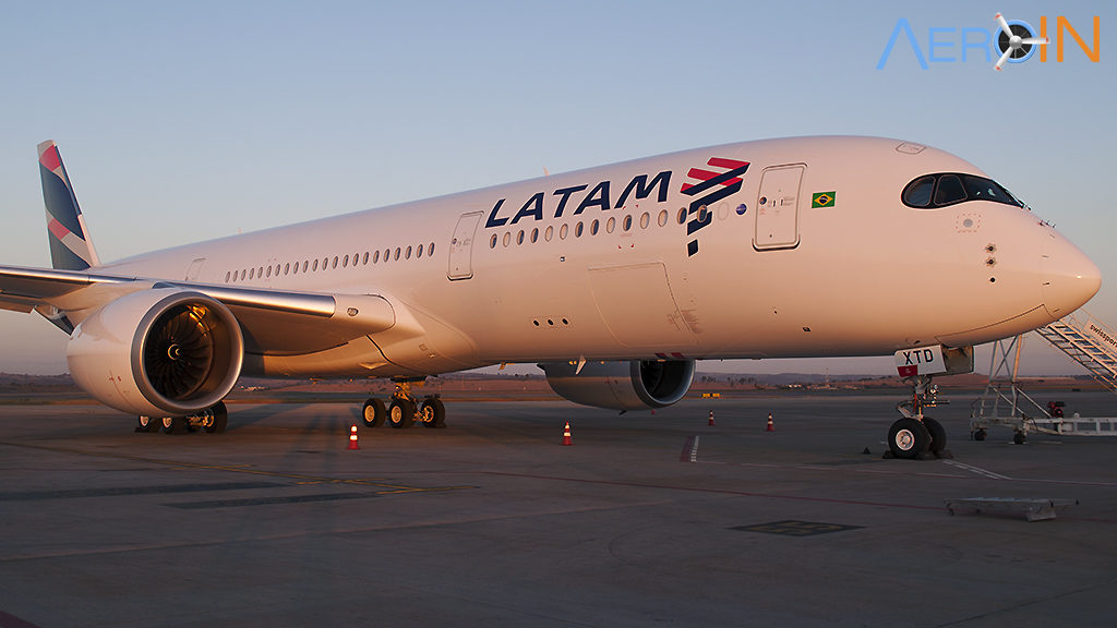 Airbus A350 da LATAM em Belo Horizonte