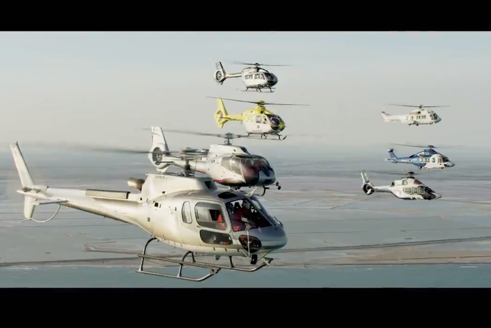 Airbus Helicópteros Formação Flypast 50 Anos