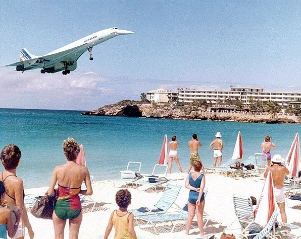 Avão Concorde Praia St. Maarten