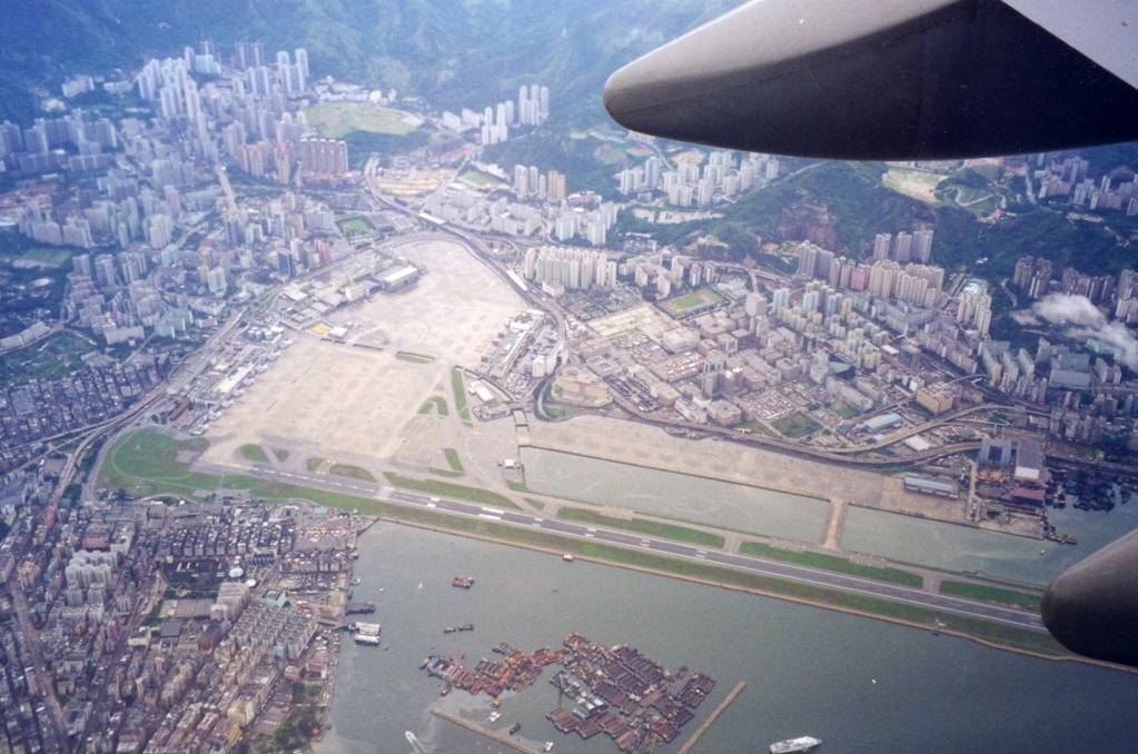 Kai Tak Aeroporto Vista Aérea