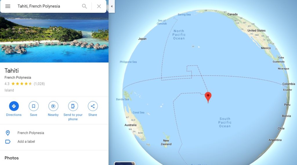 Maps Localização Tahiti