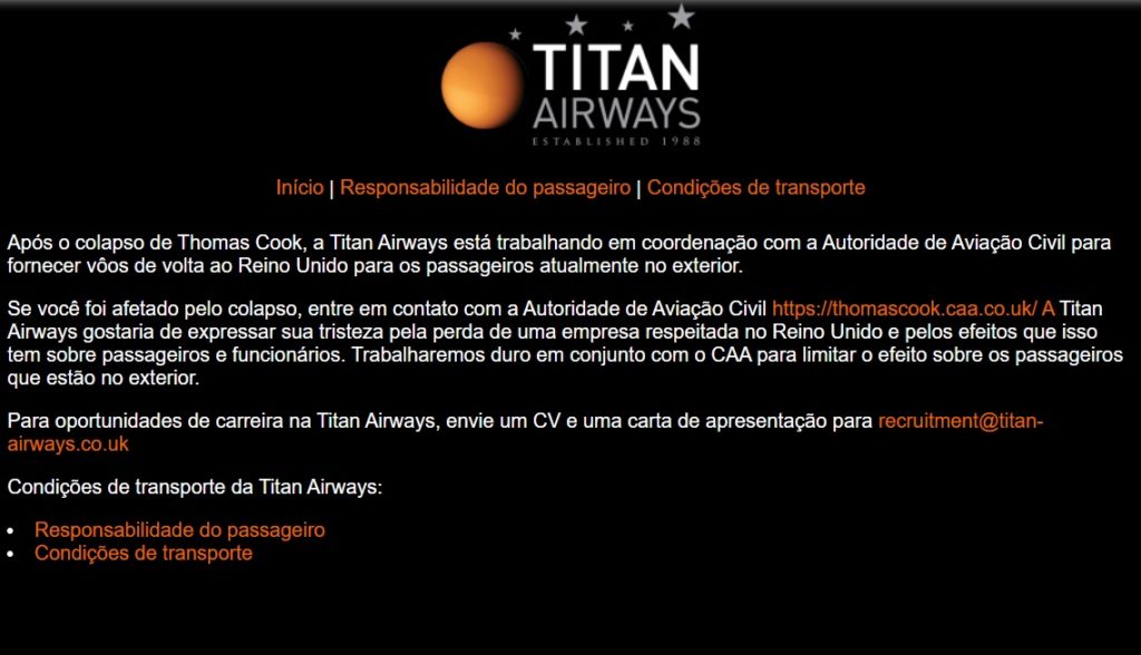 Titan Airways Site Thomas Cook
