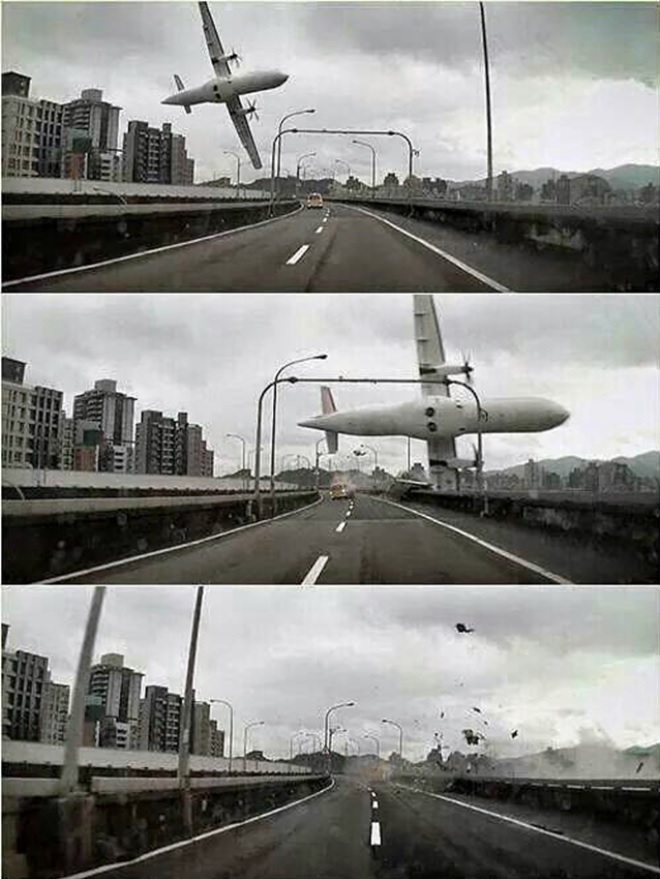 Acidente ATR 72 TransAsia Taiwan Sequência