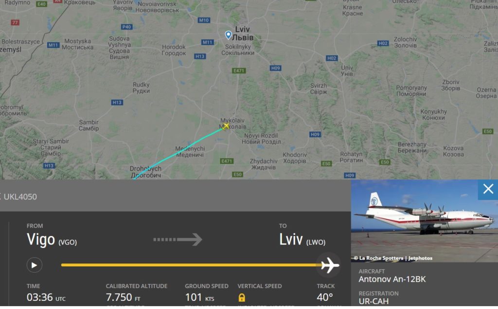 Acidente Antonov An-12 Lviv Ucrânia Imagem Radar