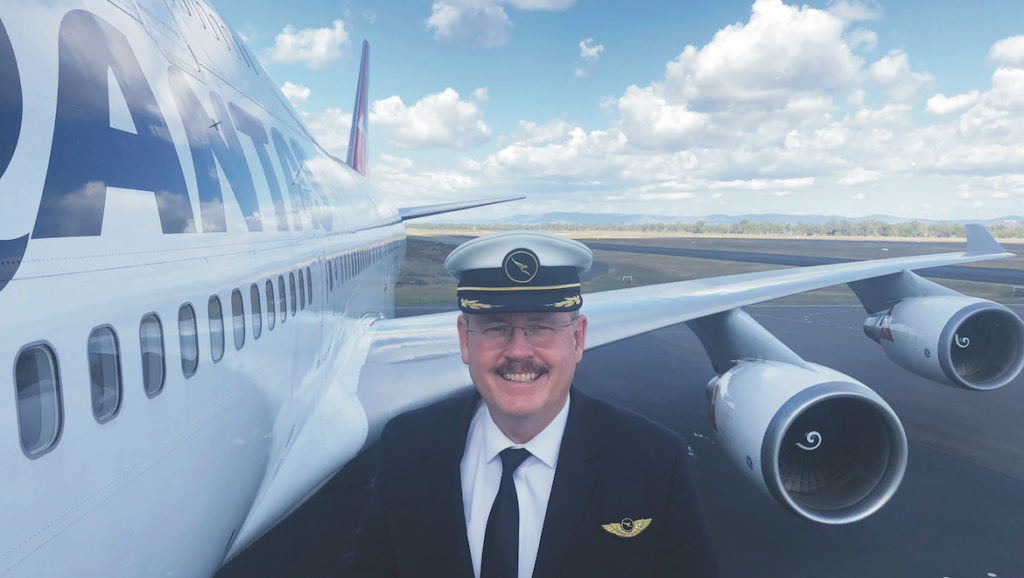 Qantas 747 Volta ao mundo Piloto Capt Greg Fitzgerald