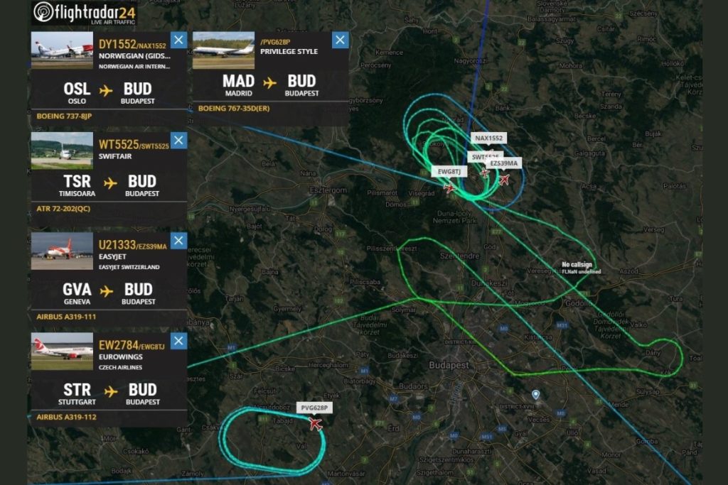 Radar FlightRadar24 Drone Aeroporto Budapeste