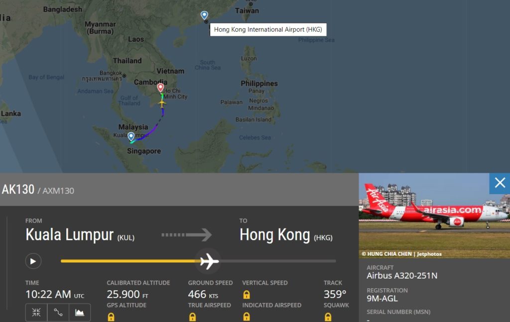FlightRadar24 Voo AirAsia Incêndio Bateria Backup