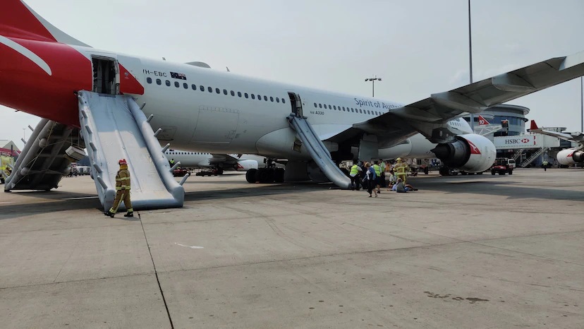 Qantas A330 Evacuado Gate Sydney