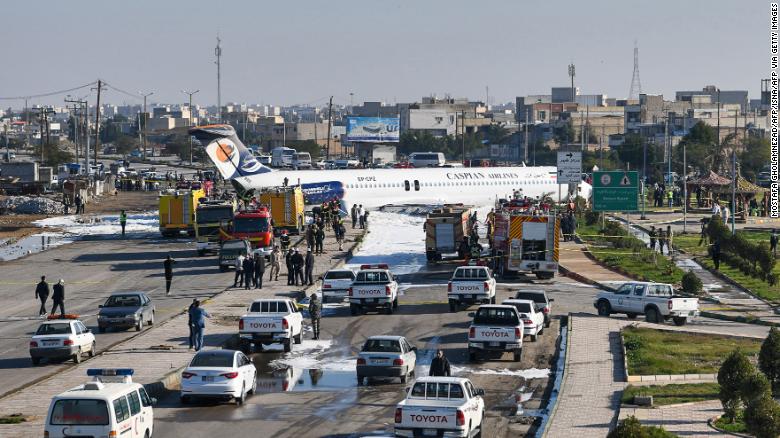 Acidente MD-83 Caspian Airlines Irã Rua bloqueada