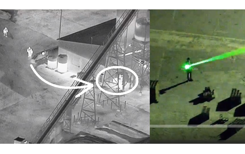 Apreensão Homem Laser Polícia Helicóptero Vídeo