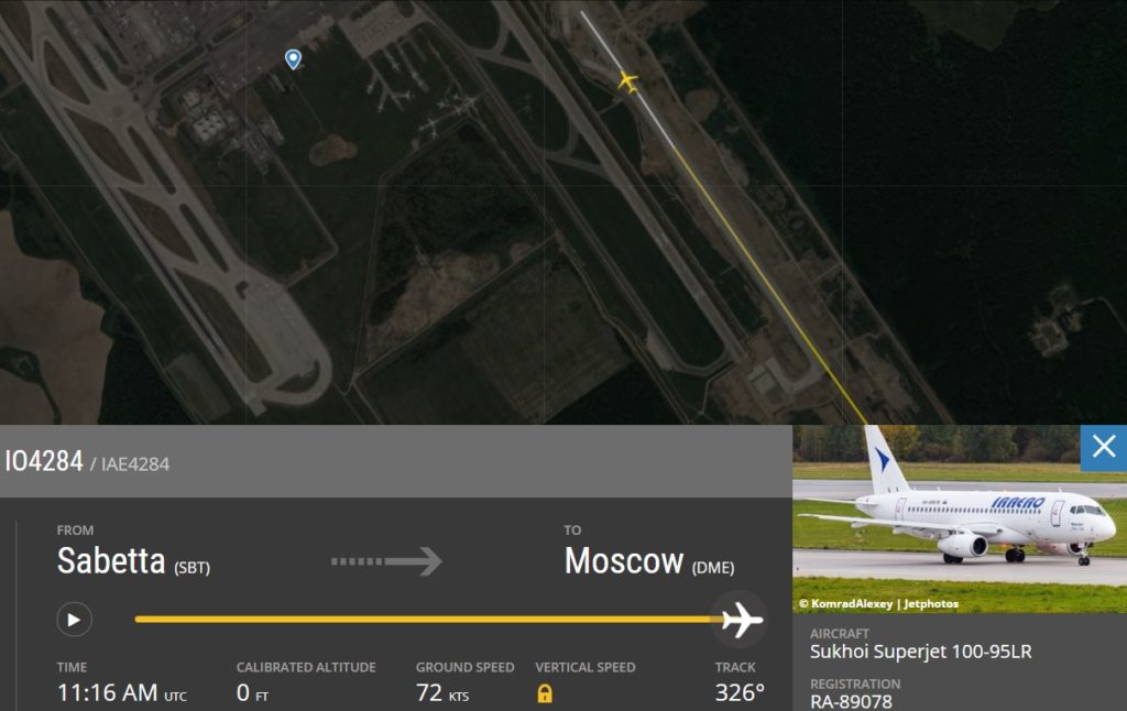 FlightRadar24 Pouso Superjet Pista Errada Domodedovo