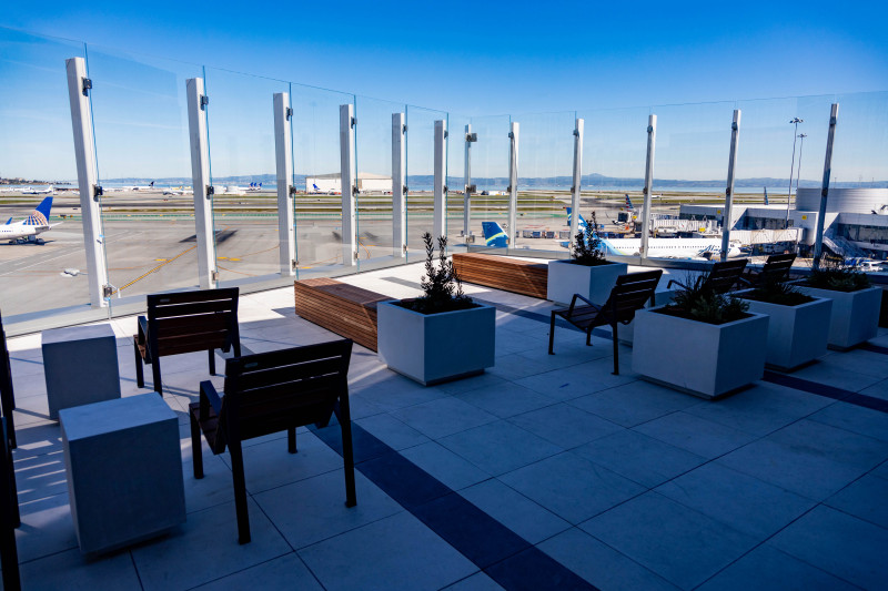 Aeroporto San Francisco SkyTerrace Terraço