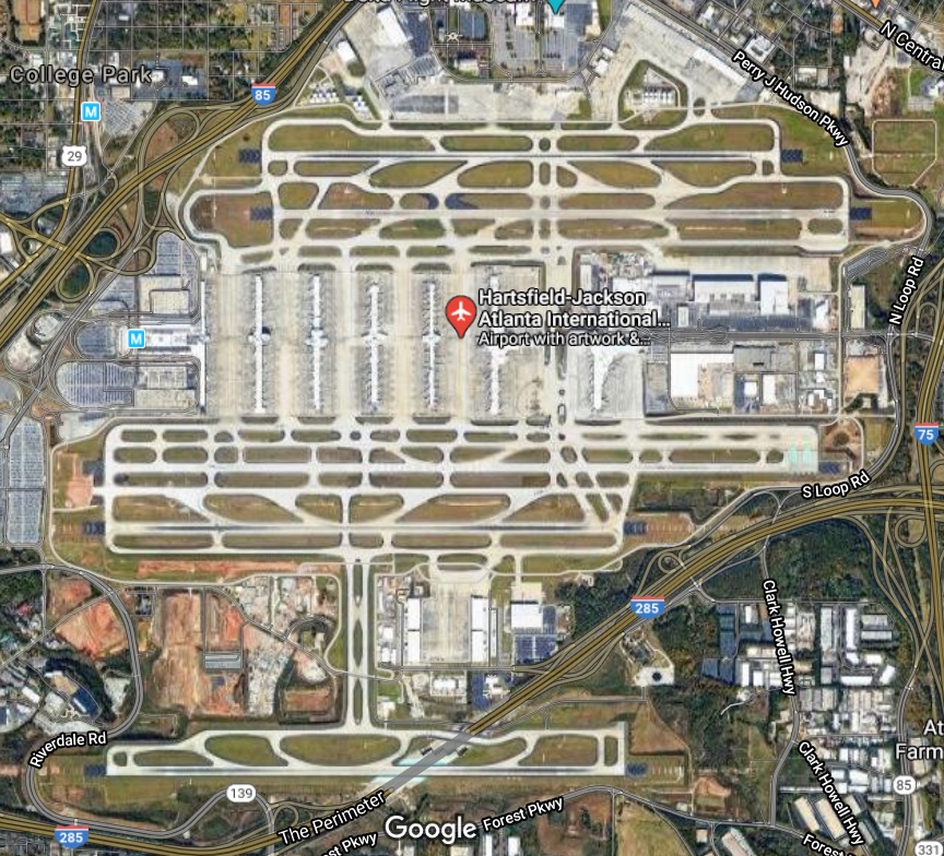 Aeroporto Atlanta Vista Aérea Google Maps
