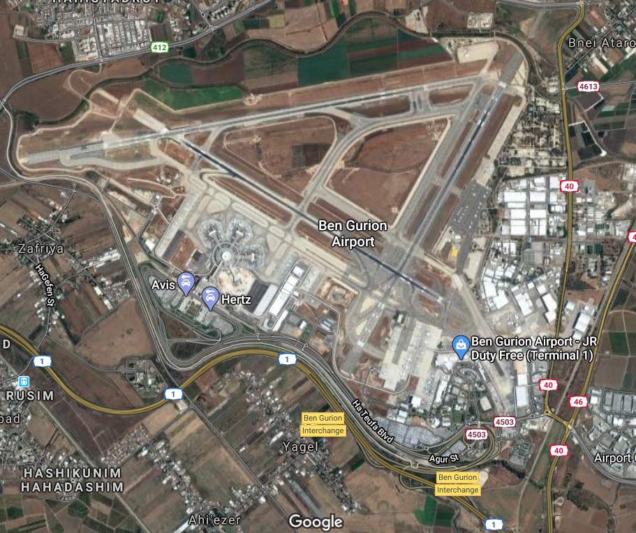 Aeroporto Ben Gurion Tel Aviv Israel Google Maps