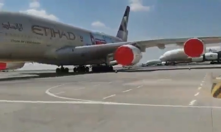 Etihad Frota A380 fora de operação Abu Dhabi
