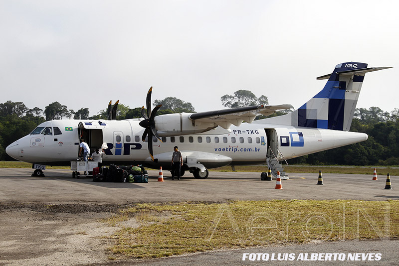 O ATR-42 da TRIP é uma das aeronaves usadas pelos grupos de pescadores