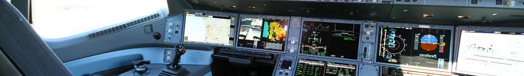 Avião Airbus A350 Cockpit Painel