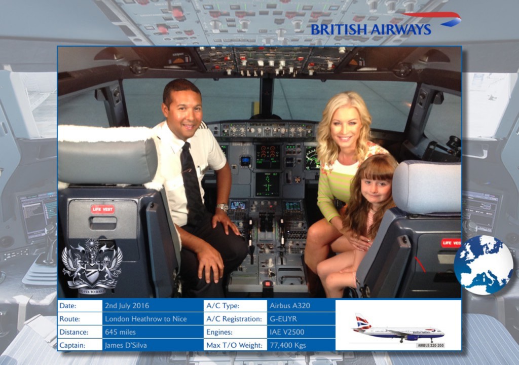 Denise van Outen with British Airways