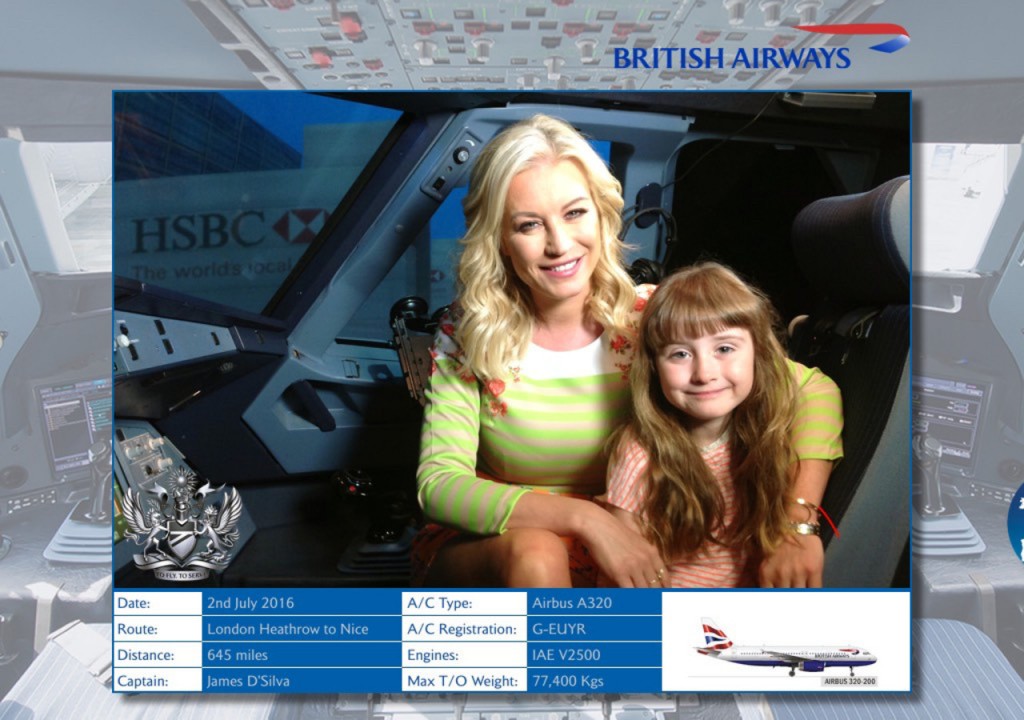 Denise van Outen with British Airways