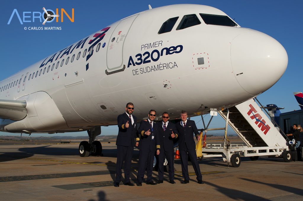A320neo LATAM Pilotos Daniel Ribas, Gerber, Lipe e Danilo Oliveira