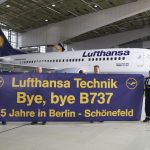 Abschied Lufthansa Boeing 737 in Berlin Schönefeld
