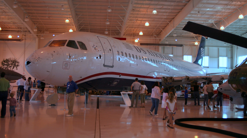 A320 US Airways Rio Hudson Museu Carolinas