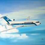 Pintura – Óleo sobre tela Boeing 727-100 Cruzeiro do Sul