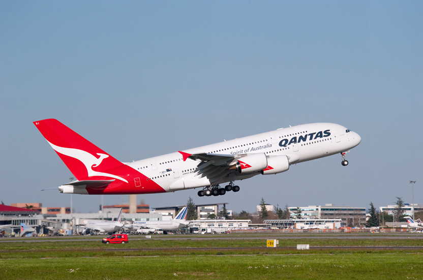 Avião Airbus A380 da Qantas