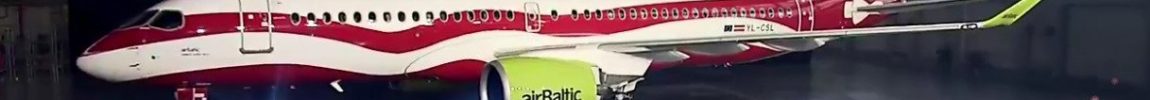 Avião Airbus A220-300 airBaltic Special Livery Letônia Latvia