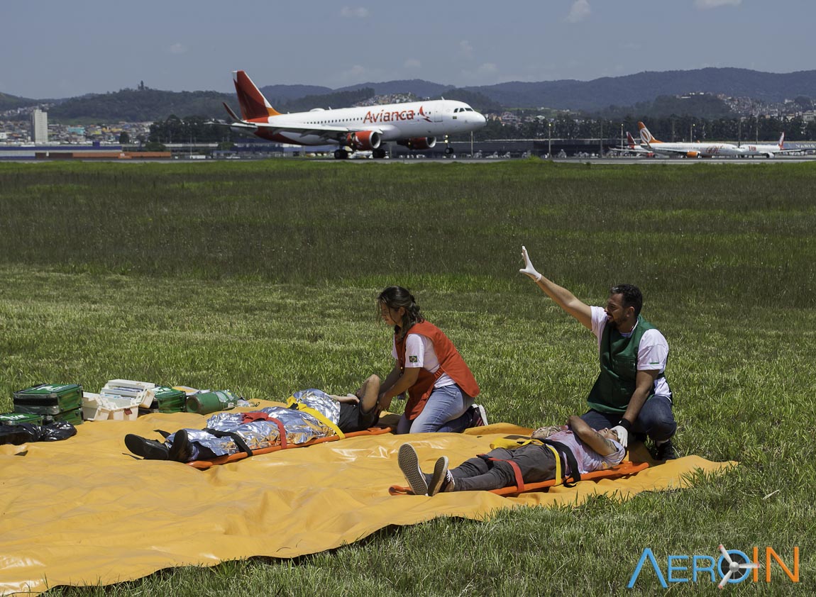 Simulado Emergência Aeronáutica Aeroporto Guarulhos