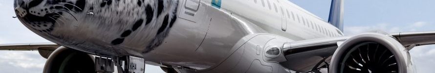 Avião Air Astana Embraer E190-E2 Leopardo das Neves