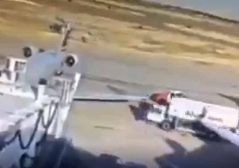 Vídeo Impacto Caminhão Combustível Avião Dallas