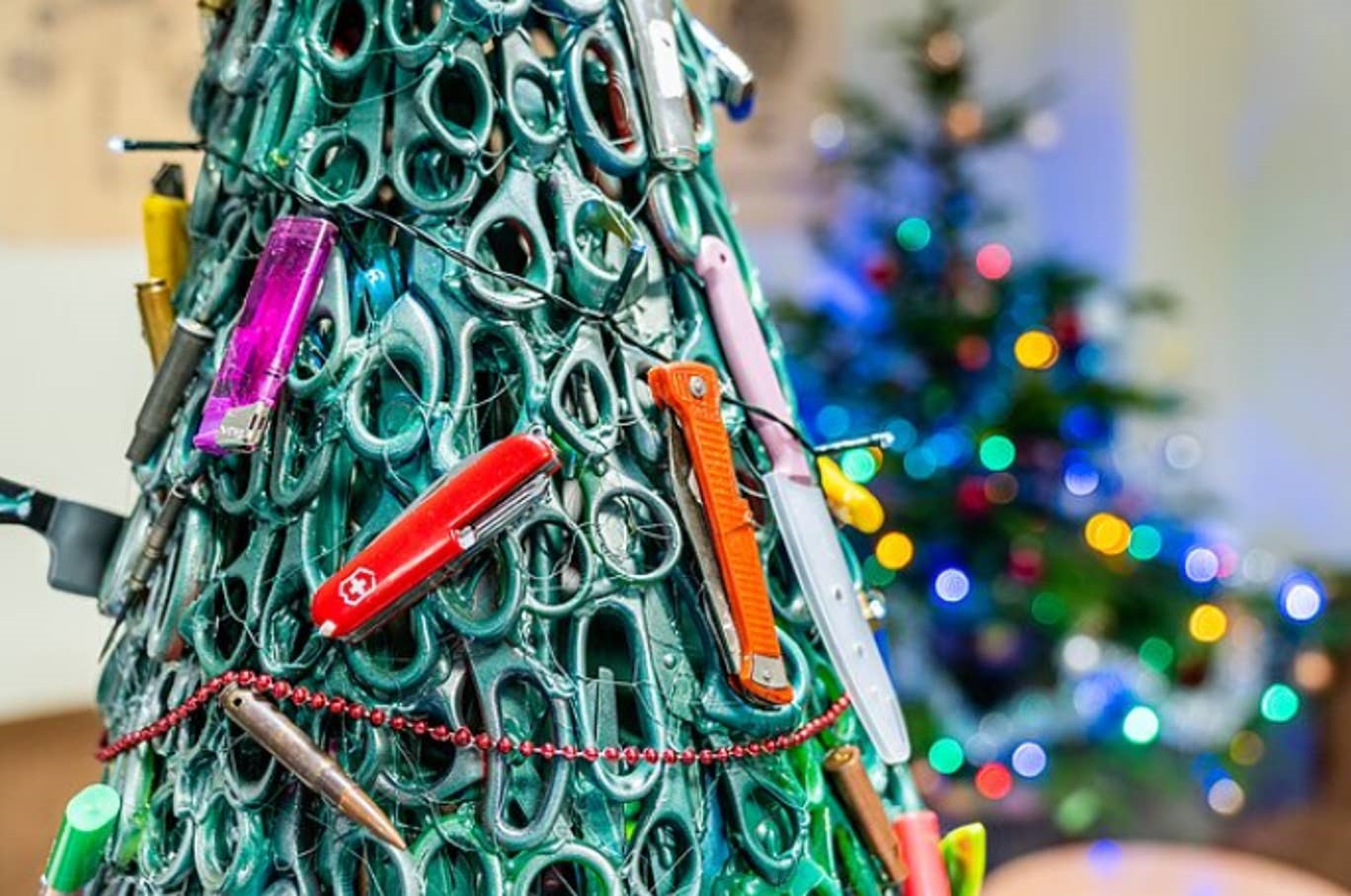 Árvore de Natal Itens Proibidos Apreendidos Aeroporto Vilnius