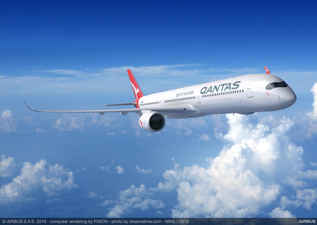 Avião Airbus A350-1000 Qantas