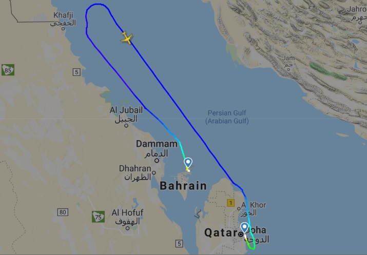 Flight Radar 24 Voo Gulf Air Bahrain Qatar Kuwait