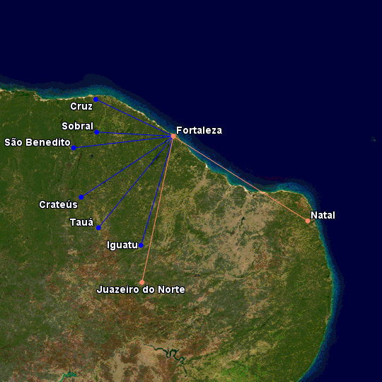 Gol inaugura em 2020 oito novas rotas regionais no Ceará, com aviões  turboélice
