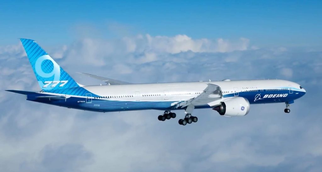 Imagens Air to Air 777X First Flight