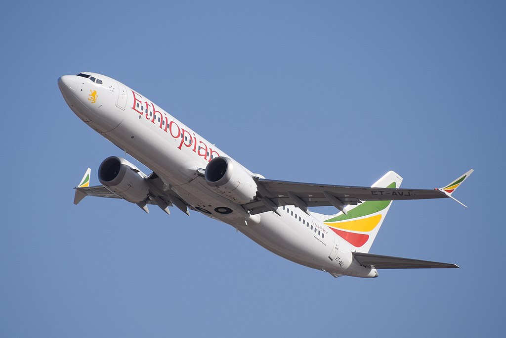 Ethiopian Airlines Avião Boeing 737 MAX