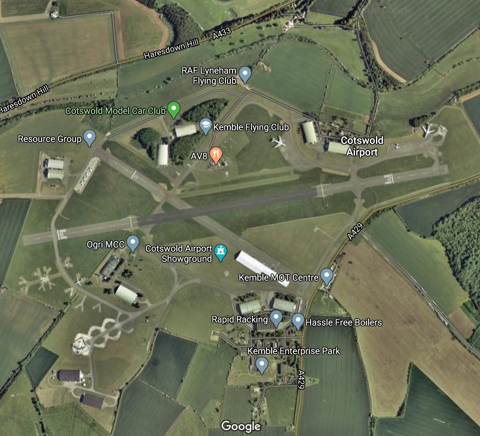 Aeroporto Cotsworld Vista Aérea Google Maps