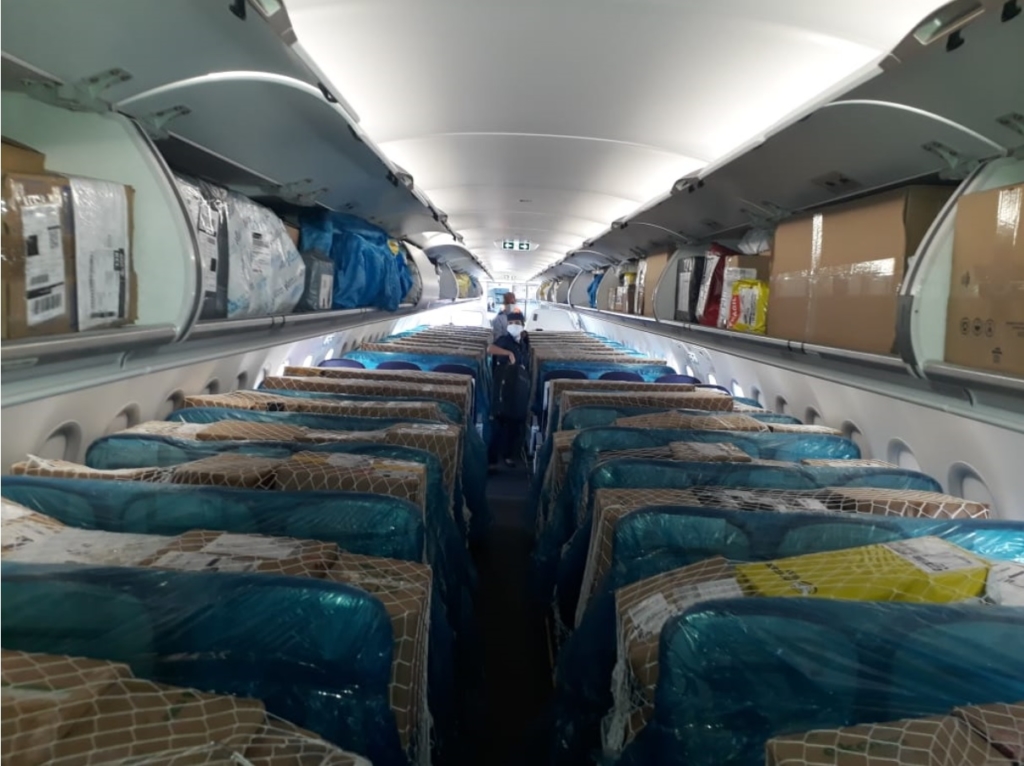 Azul A320neo transporte carga