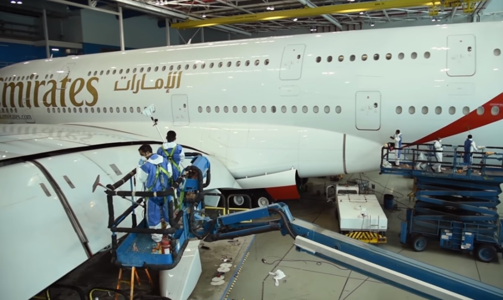 Vídeo Lavagem a Seco Airbus A380 Emirates