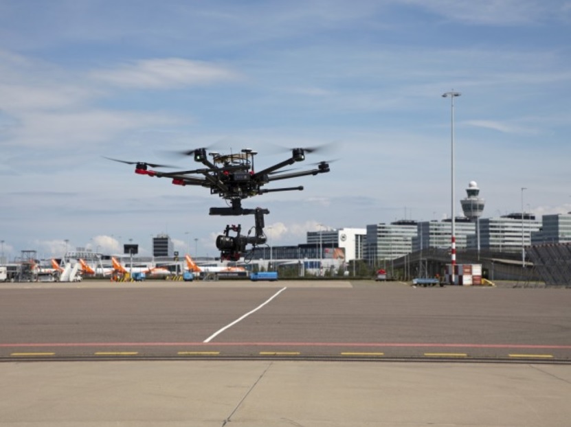 Aeroporto Amsterdã Schiphol Drone Inspeção Transporte