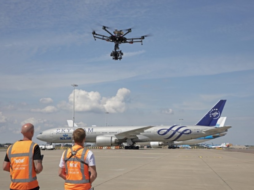 Aeroporto Amsterdã Schiphol Drone Inspeção Transporte