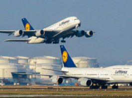 Avião Airbus A380 Boeing 747-8I Lufthansa
