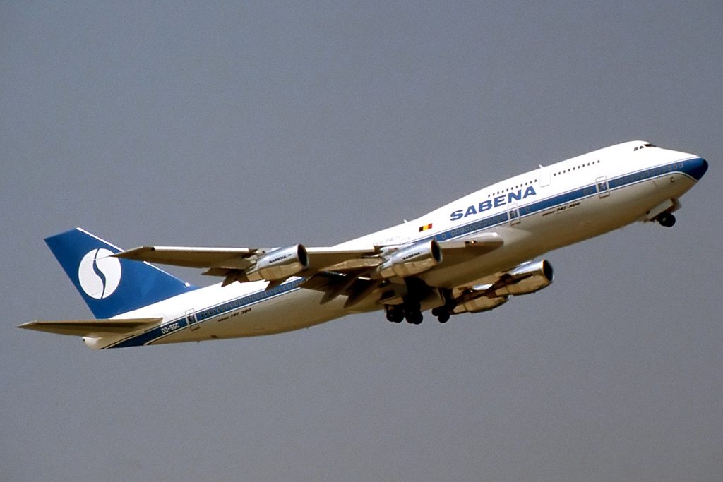 Avião Boeing 747-300M Sabena