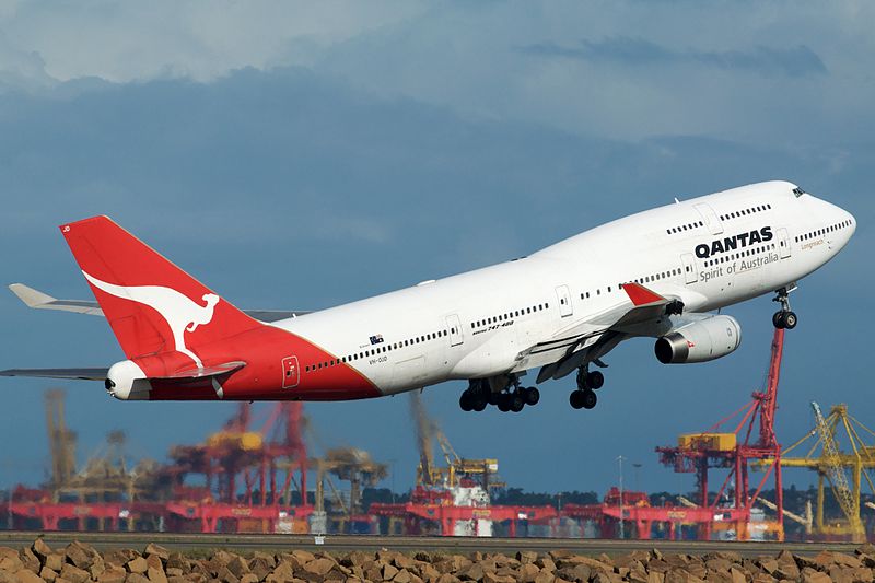Avião Boeing 747-400 Qantas