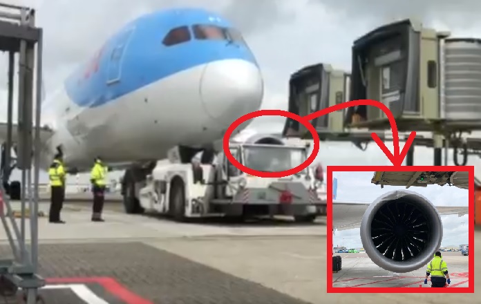 Vídeo Boeing 787 TUI Impacto Motor Ponte Amsterdã